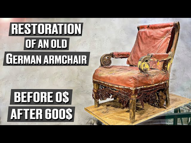 150 year old chair restoration with AMAZING result