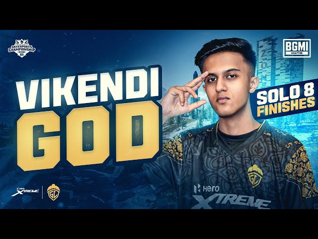 Solo 8 Finishes in Skyesports | Vikendi KING | GodLSIMP🍊| Team GodLike💛