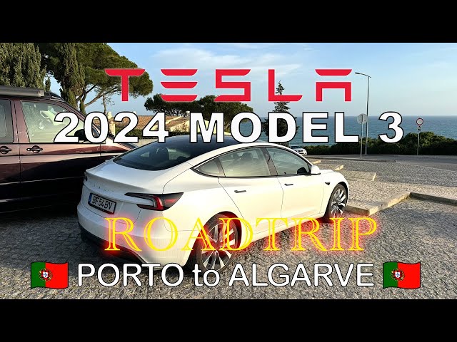 Range Test: 550km (340mi) drive in my TESLA Model 3 Highland SR (Portugal Road Trip)