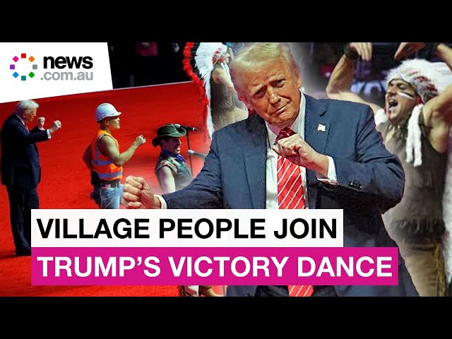 Trump dances with the Village People