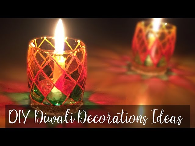 DIY Diwali Decoration Ideas At Home 2017 (Easy and Quick) ♡ | Shreeja Bagwe