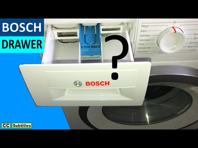 Simbol Laci Pencuci Mesin Pencuci Bosch & Cara menggunakan Petak Pelembut Bahan Pencuci & Fabrik