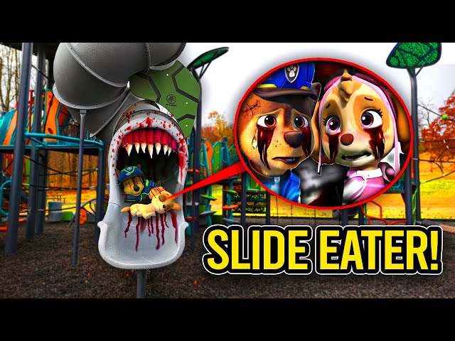 SLIDE EATER EATS CHASE & SKYE FROM PAW PATROL? (ON CAMERA)