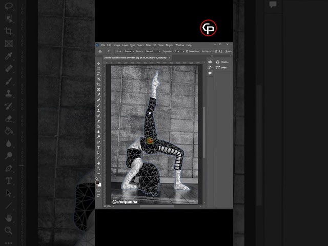 Change body in photoshop -Puppet warp tool📌 #photoshop2022 #tiktoklearn #photo  #photohop