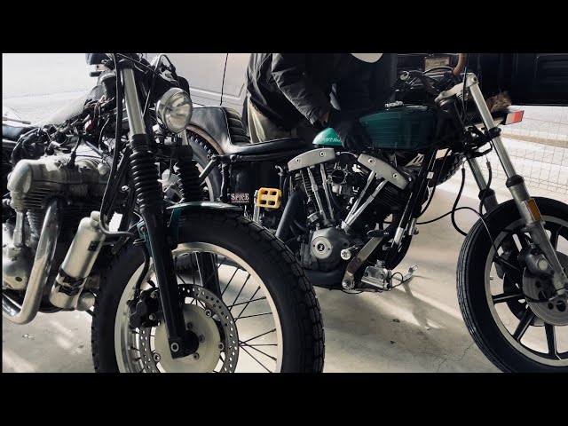 カスタムベース車両入手W650パーツスワップでカスタム方向性を探るunroof (79’FXEF Shovelhead) Get a new bike.