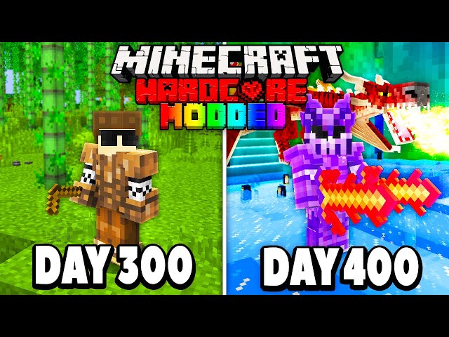 I Survived 400 Days in Modded Hardcore Minecraft.. GRAND FINALE! [4000+ Mods]