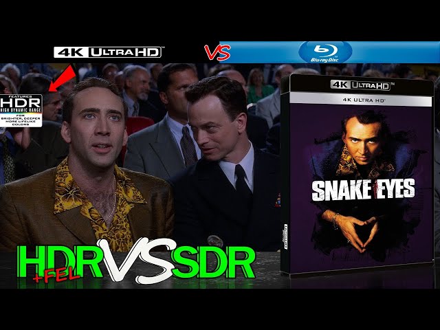 Snake Eyes 1998 HDR ANALYSIS 4K Blu Ray vs 1080p BD SDR 100nits #TRUE_DIFFERENCE #WATCH_IN_HDR