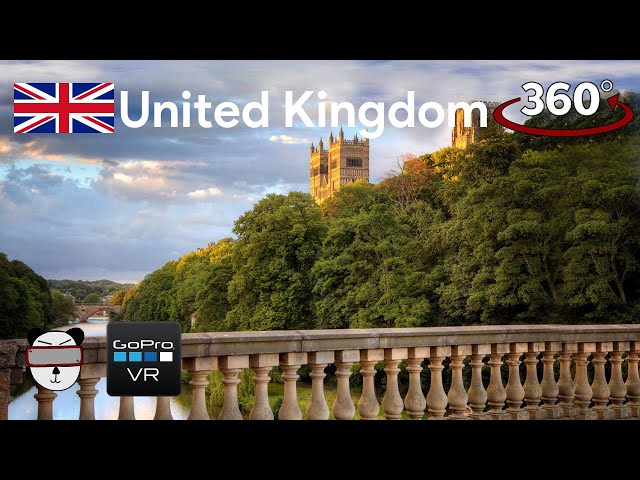 🌍 360° River Wear Bridge | Durham, United Kingdom 🇬🇧【GoPro VR Travel | 360 Video】