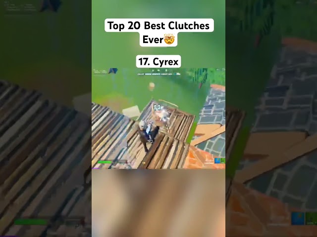 Top 20 Best Clutches Ever🤯 (Part 4) #fortnite #competitive #clutch #cyrex #shorts #short