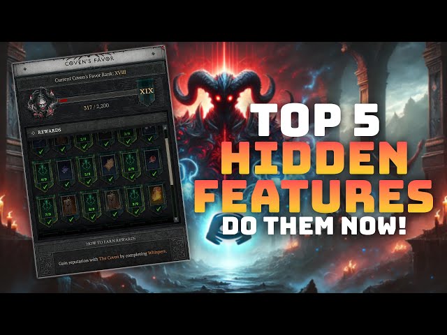 Diablo 4: 5 Hidden Features You Didn’t Know (Boost XP, Loot & Gameplay!)