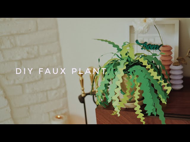 this diy faux plant is made of paper!