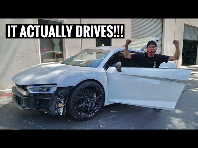 WRECKED Audi R8 Driving and goes to the Frame Shop!