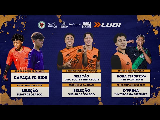 JOGO NO ESTÁDIO com CAPAÇA KIDS, HORA ESPORTIVA, D'PRIMA e SELEÇÃO DE OSASCO