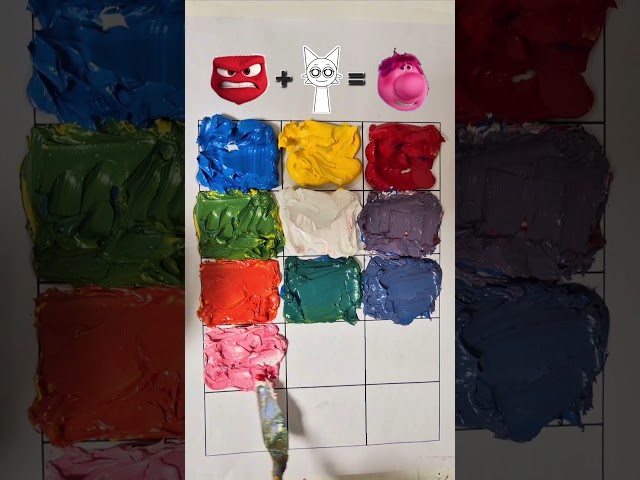 How To Make all emotions #insideout2#insideout #colormixing #satisfying#asmr#Sprunki#wenda