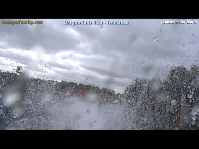 Crazy Log Flume Ride POV - Dragon Falls - Twinlakes Theme Park