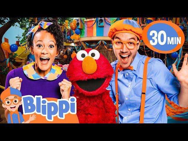 Elmo, Blippi & Meekah's Garbage Truck Clean Up | Blippi | Dance Party 2025 🎤 SingAlong 🎶