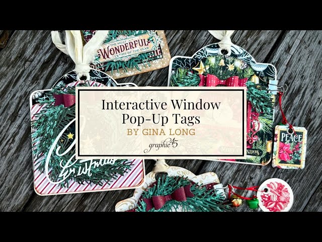 Tutorial - Interactive Peek-a-Book Pop-Up Holiday Tags by Gina Long