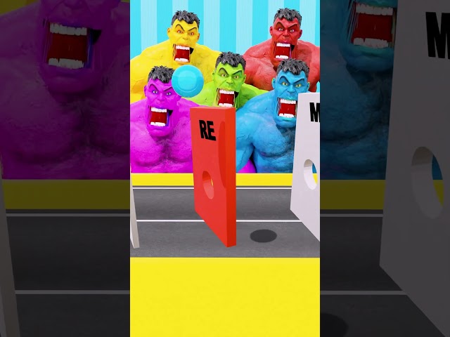 Rainbow Hulks in Perfect Pitch Notes Game Challenge! #animation