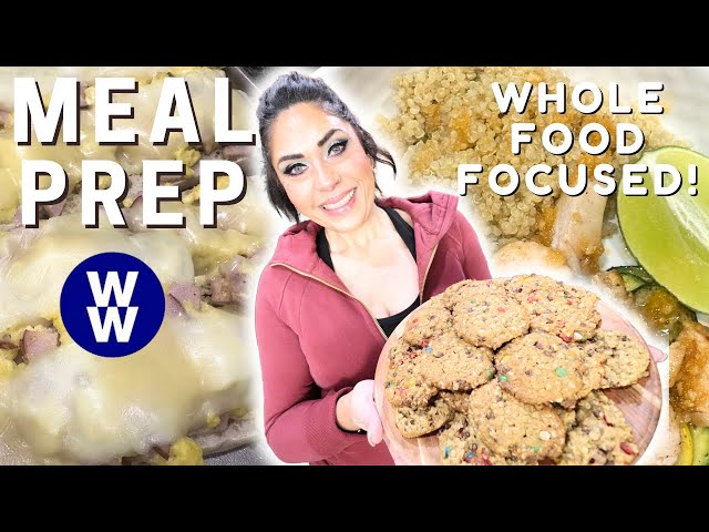 WHOLE FOOD WW MEAL PREP FOR WEIGHT LOSS - BREAKFAST BOATS - HOT HONEY CHICKEN BOWL & MONSTER COOKIES