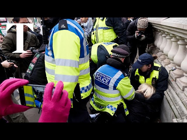 Police arrest pro-Palestinian protesters in central London