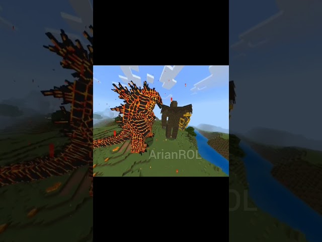 king kong vs godzilla🌳                 #minecraft #gime #godzilla #kingkong #vs #shorts #viralvideo