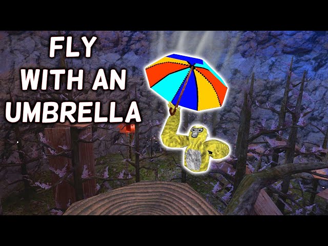 SLOW Falling Umbrella in Gorilla Tag (Mary Poppins Mod)