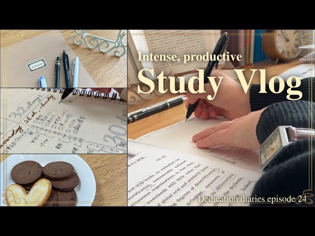 Study Vlog / intense, productive days, grinding for uni entrance exam / dedication diaries ep.24