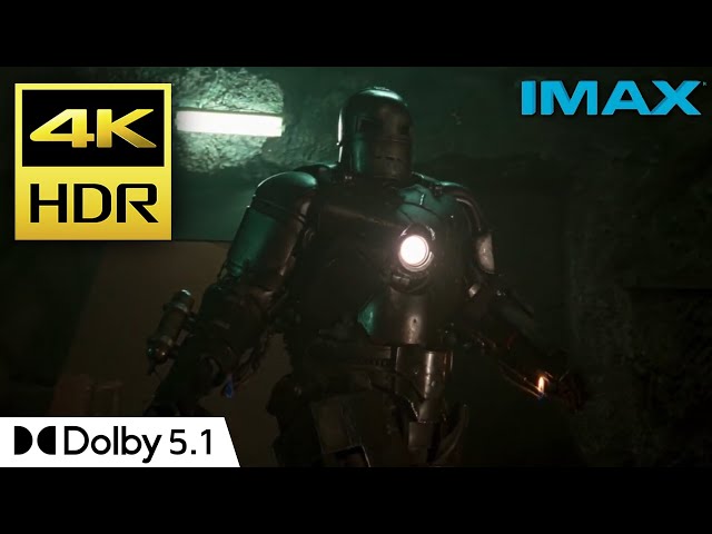 Iron Man (2008) IMAX - Cave Battle Scene [4K HDR - Dolby 5.1]