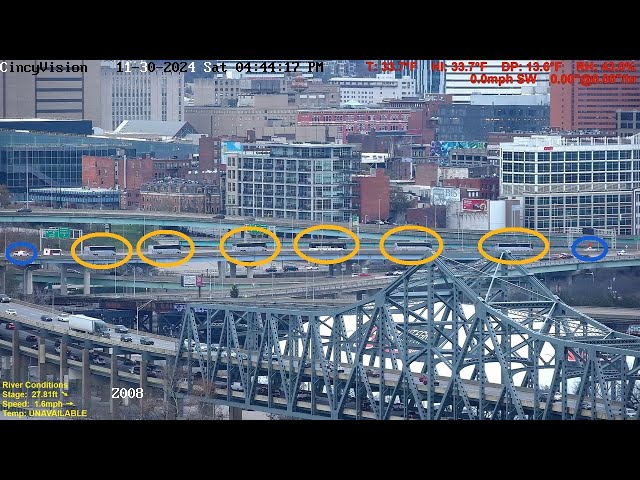 The Pittsburgh Steelers Bus Convoy Arrives in Cincinnati to Play the Bengals 11-30-2024