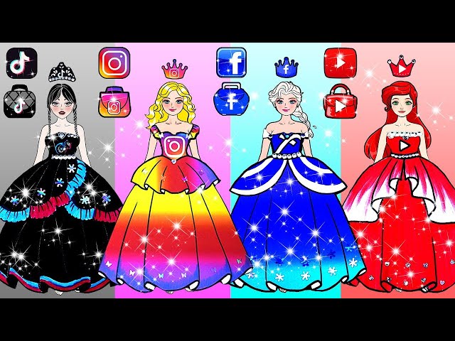 🔴[LIVE]: Social Network Princess Dress Up and Make Up Challenge 🔴 Barbie Transformation Handmade