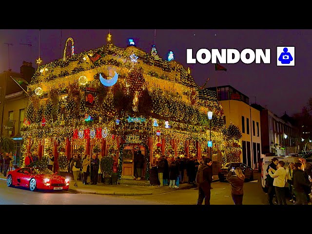 London Christmas Walk 🎄 CHELSEA & Kensington, Blessed Carlo Acutis to ✨ The Churchill Arms [4K HDR]