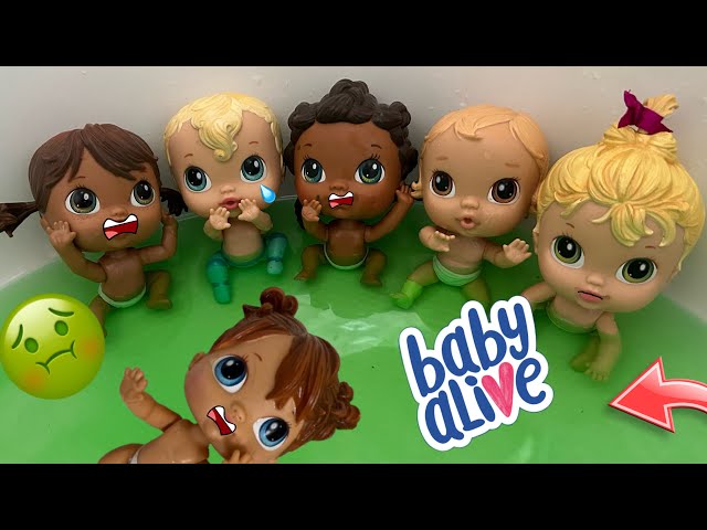 NEW Baby alive crib life dolls swimming in dirty Bath 🤮