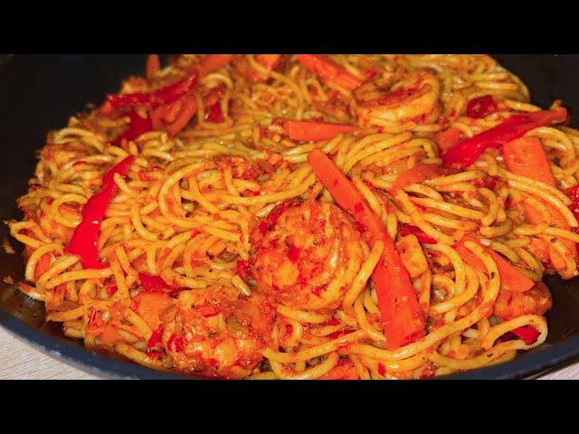 TASTY NIGERIAN STIR FRIED PASTA || Nigerian PASTA RECIPE