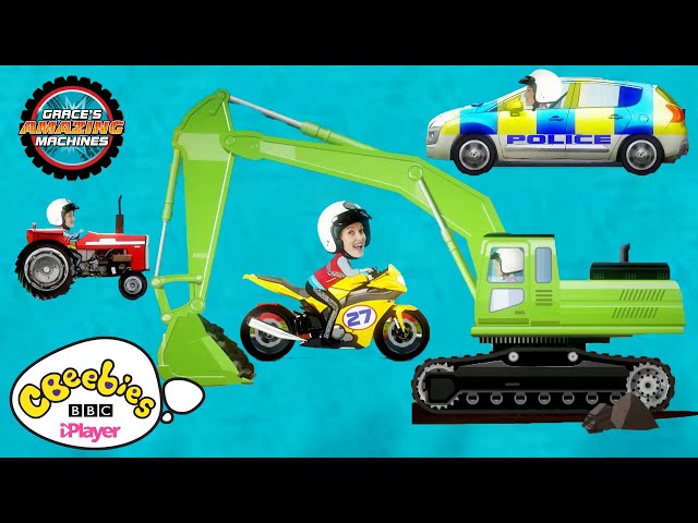 Amazing Machines 🚜 🏎 🛫 | Grace's Amazing Machines | CBeebies