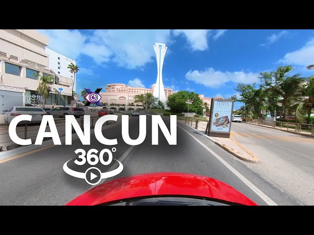 360˚ Cancun, Mexico Day Drive With Natural Sounds (5K)