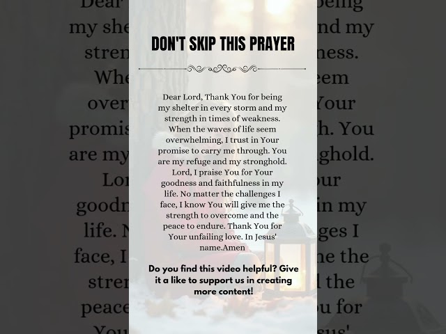 DON'T SKIP THIS PRAYER #PrayerForYou #theprayer #shorts #shortsvideo #Jesus #prayer