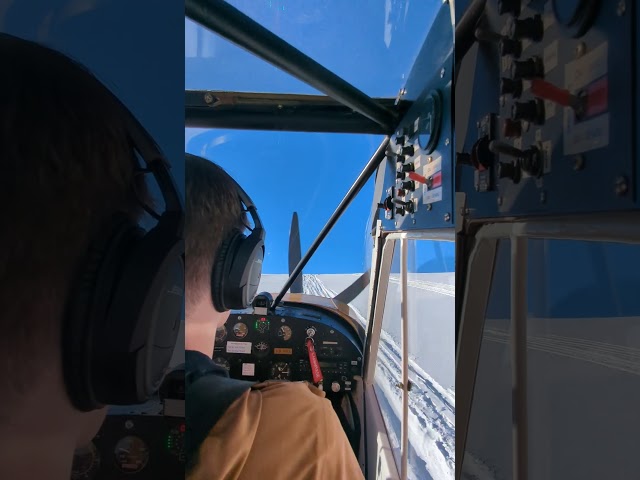 Landing a Piper Super Cub on a Swiss glacier