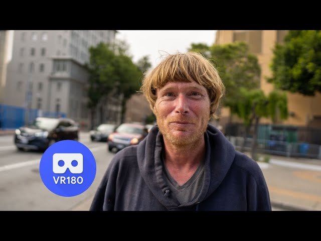 Homeless Man Panhandling in San Francisco VR180