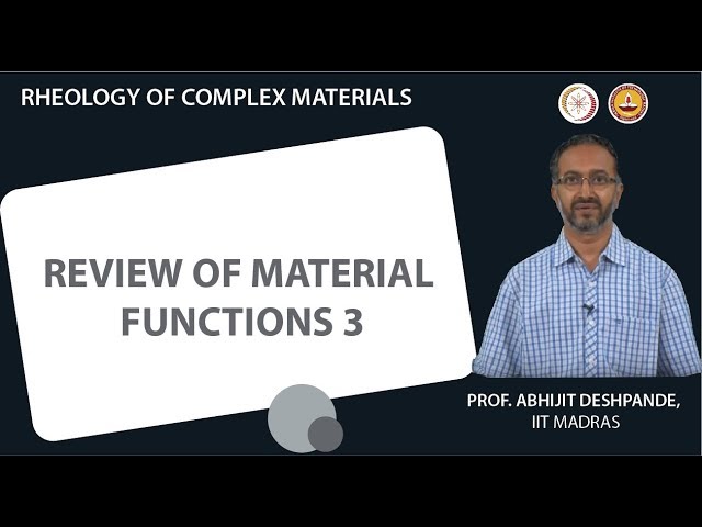 Review of material functions 3