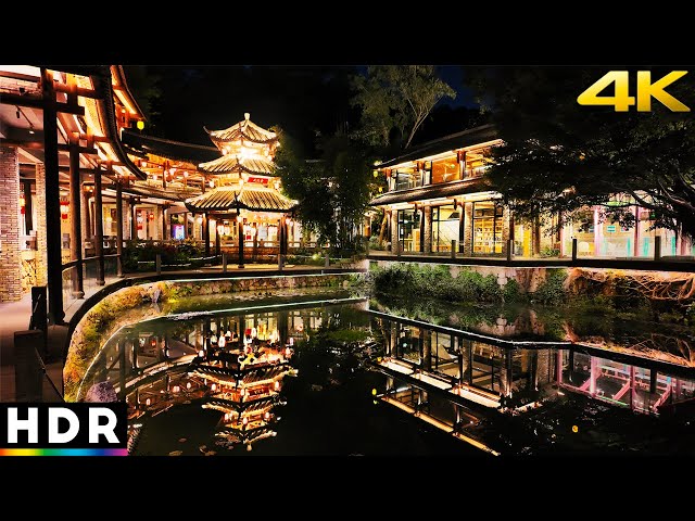 Midnight  Walk in China’s Hidden Beautiful village in Modern City