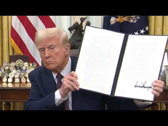 FULL VIDEO: President Trump signs executive orders on January 23, 2025