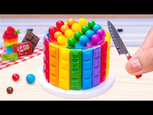 Amazing Rainbow Pop It Cake 🍫🌈 Satisfying Miniature Cake Decorating Tutorials 💟 Mini Cake Video