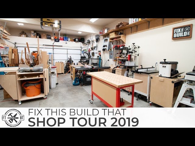 Woodworking Shop Tour 2019 - 2 Car Garage Workshop