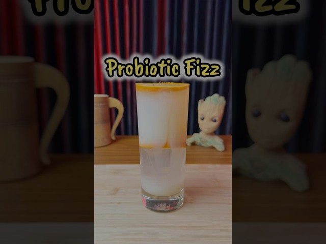 Probiotic Fizz: A Refreshing Cocktail with Yakult, Vodka, and Tequila | #shorts #shortsfeed #drink