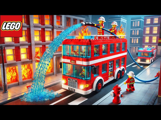 LEGO City Fire Truck Saves the Building 🔥 Lego Auto Tech