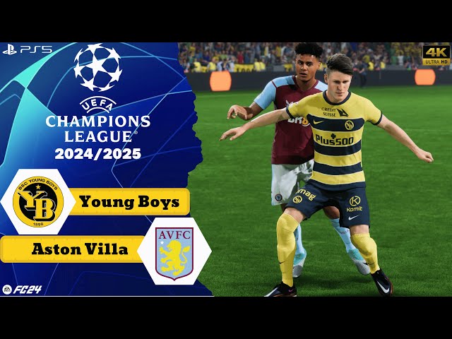 FC 24 - Young Boys vs. Aston Villa | UEFA Champions League 24/25 | Full Match | PS5™[4K]