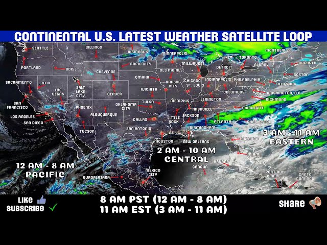 FULL USA Mon Jan 27 Latest Weather Satellite Animation Loop - Daily Real-Time Storm Tracking Radar