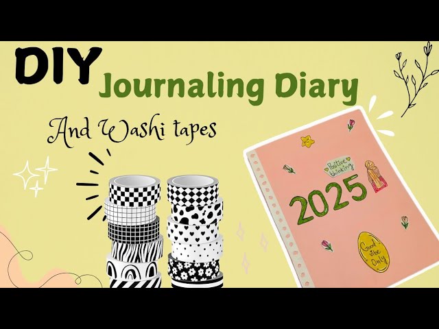 DIY Journaling Dairy and Washi tapes | How to make Journal Dairy at home #artwithmiku #diy#trending