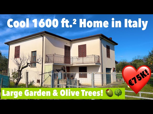 🏡 Stunning Italian Home for ONLY €75K! 🇮🇹 Mountain Views & Olive Trees! 🌿