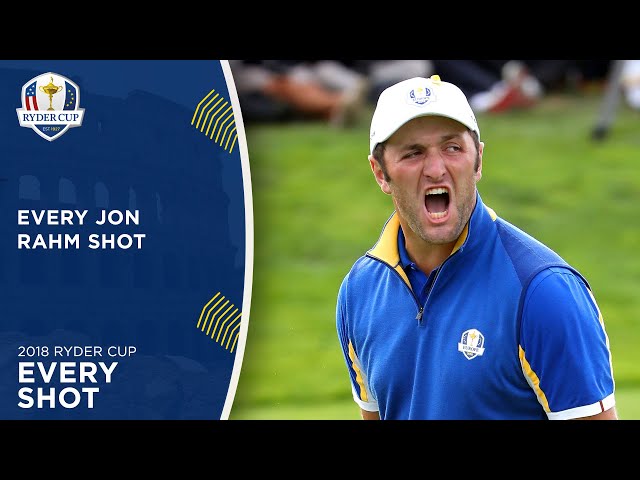 Every Jon Rahm Shot Caught On Camera | 2018 Ryder Cup